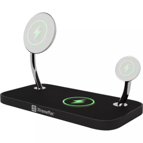 Picture of XTREMEMAC X-MAG PRO 3-IN-1 WIRELESS CHARGER BLACK