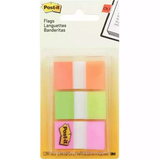 Picture of POST-IT 680-OLP FLAGS BRIGHT ASSORTED PACK 60