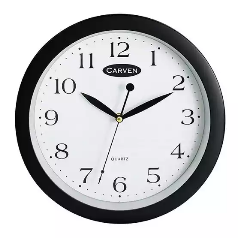 Picture of CARVEN WALL CLOCK 300MM BLACK FRAME