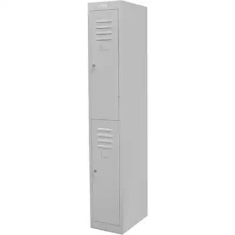 Picture of STEELCO PERSONNEL LOCKER 2 DOOR 305MM SILVER GREY