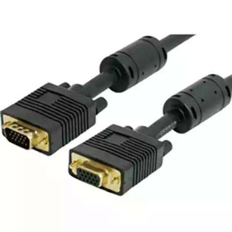 Picture of COMSOL VGA EXTENSION CABLE 15 PIN MALE TO 15 PIN FEMALE 5M BLACK