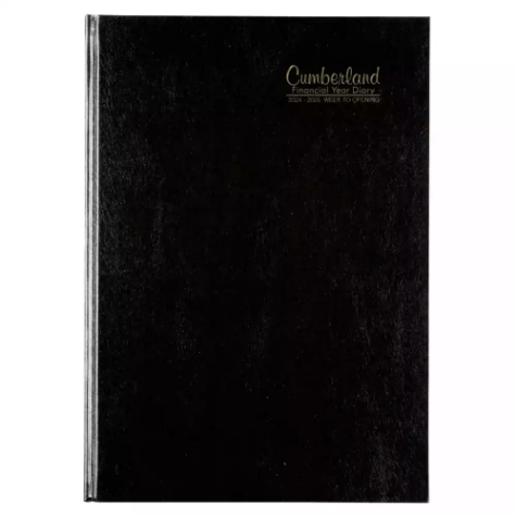 Picture of CUMBERLAND 2024-2025 FINANCIAL YEAR DIARY WEEK TO VIEW A4 BLACK