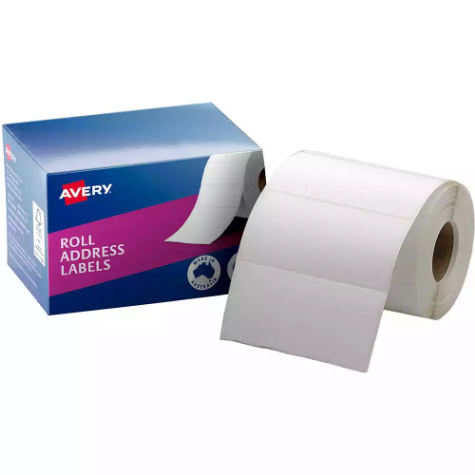 Picture of AVERY 937111 ADDRESS LABEL 102 X 49MM ROLL WHITE BOX 500