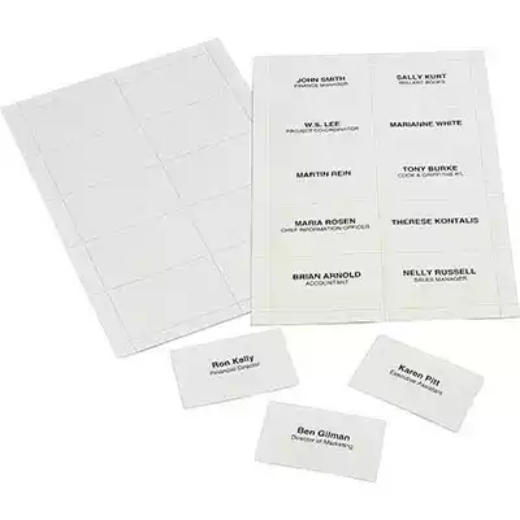 Picture of REXEL ID CONVENTION BADGE INSERT CARDS WHITE PACK 250