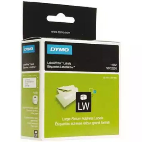 Picture of DYMO 11352 LW RETURN ADDRESS LABELS 25 X 54MM WHITE ROLL 500