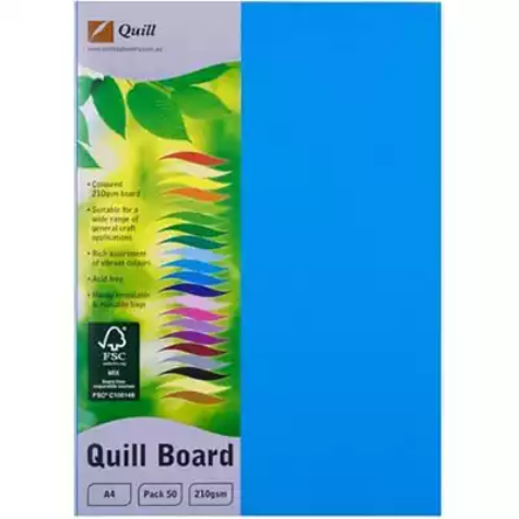 Picture of QUILL XL MULTIBOARD 210GSM A4 MARINE BLUE PACK 50