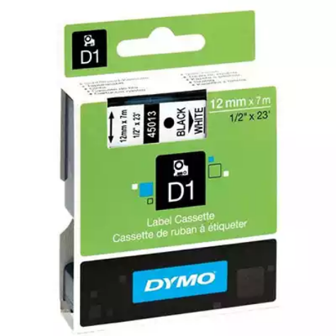 Picture of DYMO 45013 D1 LABELLING TAPE 12MM X 7M BLACK ON WHITE