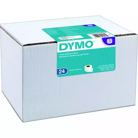 Picture of DYMO 99012 LW ADDRESS LABELS 89 X 36MM WHITE ROLL 260 BOX 24