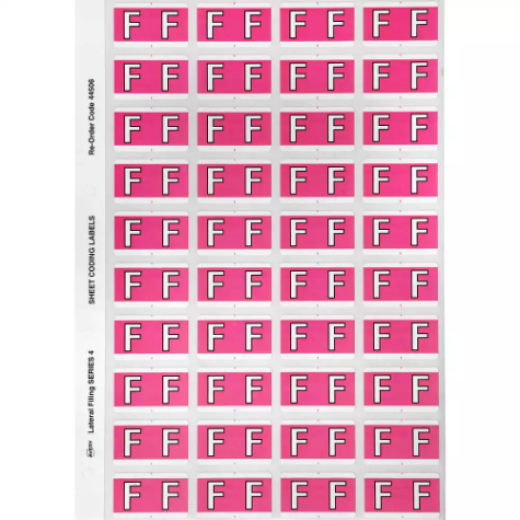 Picture of AVERY 44506 LATERAL FILE LABEL SIDE TAB COLOUR CODE F 25 X 42MM PINK PACK 240