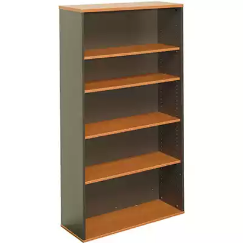 Picture of RAPID WORKER BOOKCASE 4 SHELF 900 X 315 X 1800MM CHERRY/IRONSTONE