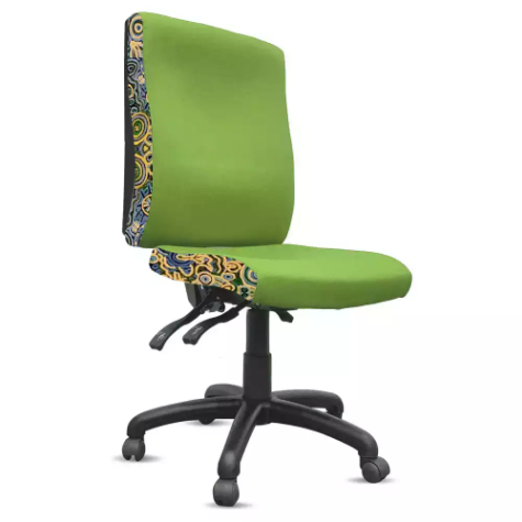 Picture of ORANGE DUST SPECTRUM KATHERINE OFFICE CHAIR MEDIUM BACK 510 X 450 X 910MM EUCALYPTUS GREEN