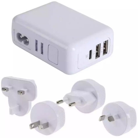 Picture of JACKSON PTA7723 WORLDWIDE TRAVEL USB CHARGER WHITE