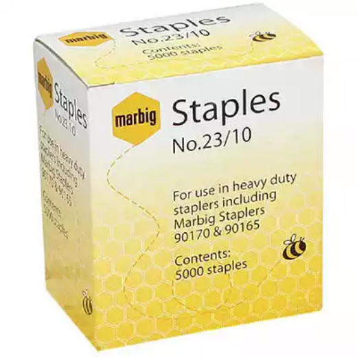 Picture of MARBIG STAPLES HEAVY DUTY 23/10 BOX 5000