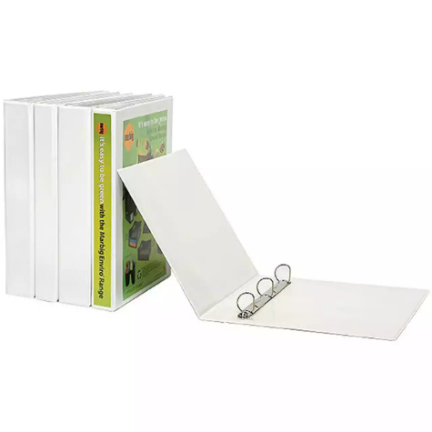 Picture of MARBIG CLEARVIEW INSERT RING BINDER 3D 25MM A4 WHITE