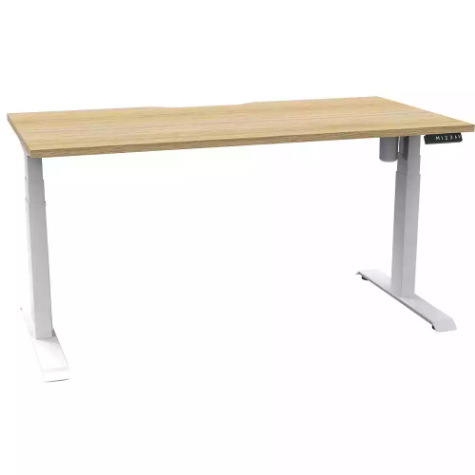 Picture of RAPIDLINE BOOST LIGHT SINGLE SIDED WORKSTATION 1500MM NATURAL OAK TOP / WHITE FRAME