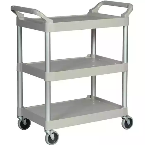 Picture of RUBBERMAID UTILTY CART TROLLEY 3 SHELF PLATINUM