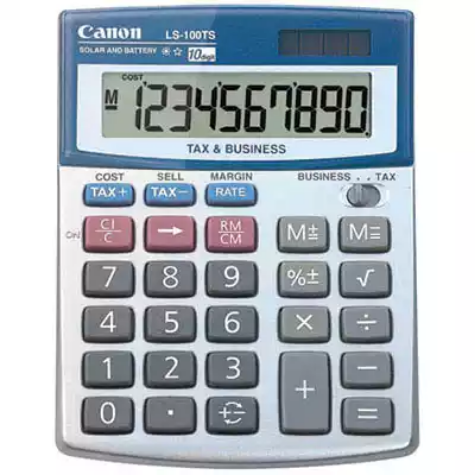 Picture of CANON LS-100TS DESKTOP CALCULATOR 10 DIGIT SILVER