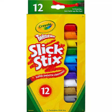 Picture of CRAYOLA TWISTABLES SLICK STIX CRAYONS ASSORTED PACK 12