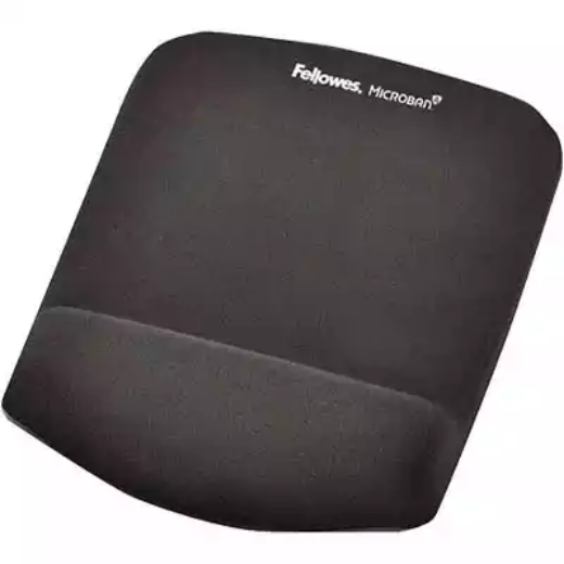 Picture of FELLOWES MOUSE PAD WITH WRIST REST PLUSH TOUCH MICROBAN MEMORY FOAM GRAPHITE