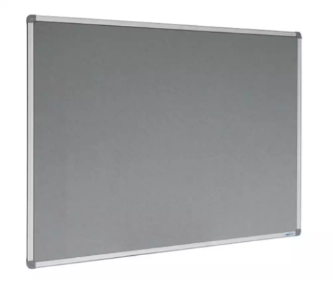 Picture of VISIONCHART CORPORATE FELT PINBOARD ALUMINIUM FRAME 1200 X 900MM GREY