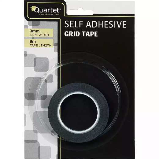 Picture of QUARTET GEOTAPE GRID TAPE CREPE 3MM X 9M BLACK