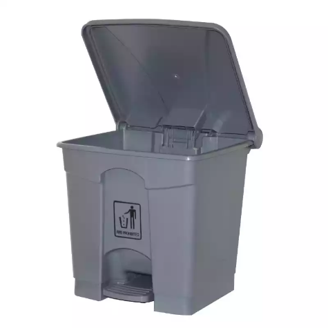 Picture of CLEANLINK RUBBISH BIN WITH PEDAL LID 30 LITRE GREY