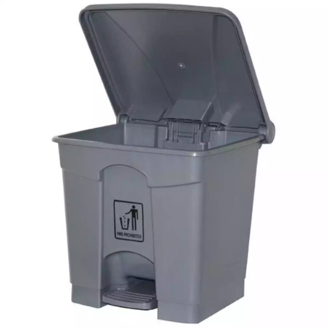 Picture of CLEANLINK RUBBISH BIN WITH PEDAL LID 68 LITRE GREY