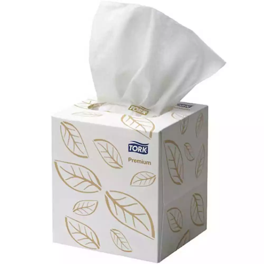 Picture of TORK 2170301 EXTRA SOFT FACIAL TISSUES 2-PLY WHITE CUBE 90