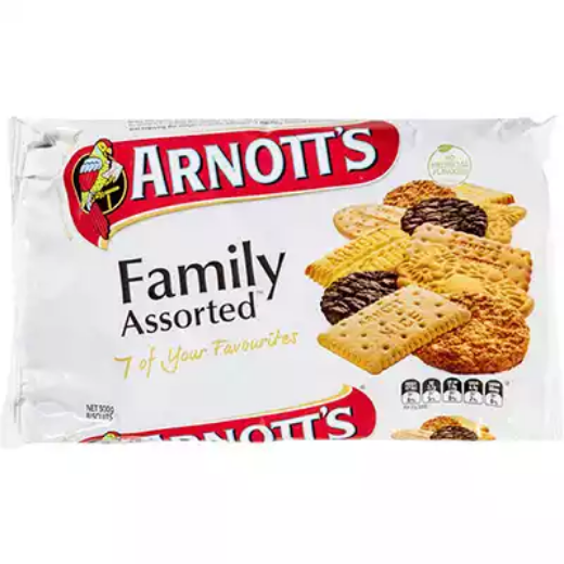 Picture of ARNOTTS FAMILY ASSORTED BISCUITS 500G