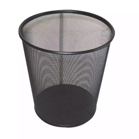 Picture of ITALPLAST WIRE MESH TIDY BIN ROUND 14 LITRE BLACK