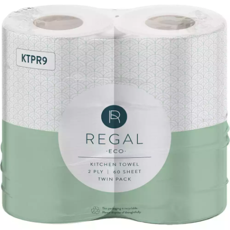 Picture of REGAL CLASSIC KITCHEN TOWELS 2-PLY 60 SHEET PACK 2