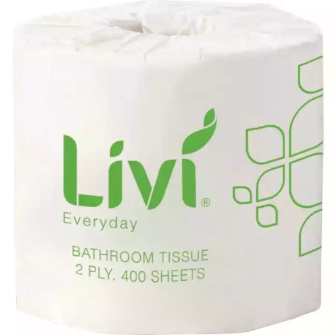 Picture of LIVI BASICS TOILET TISSUE 2-PLY 400 SHEET CARTON 48