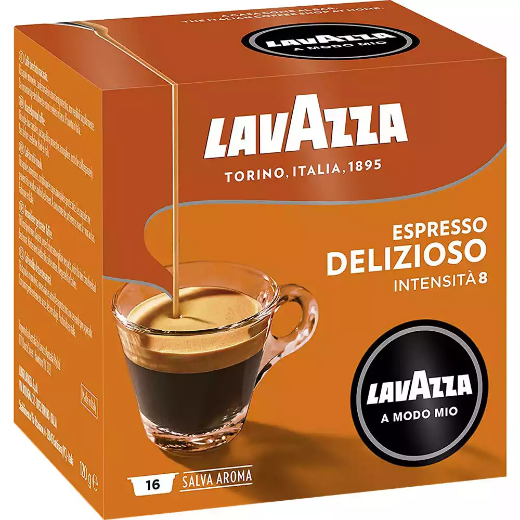 Picture of LAVAZZA A MODO MIO ESPRESSO COFFEE CAPSULES DELIZIOSO PACK 16