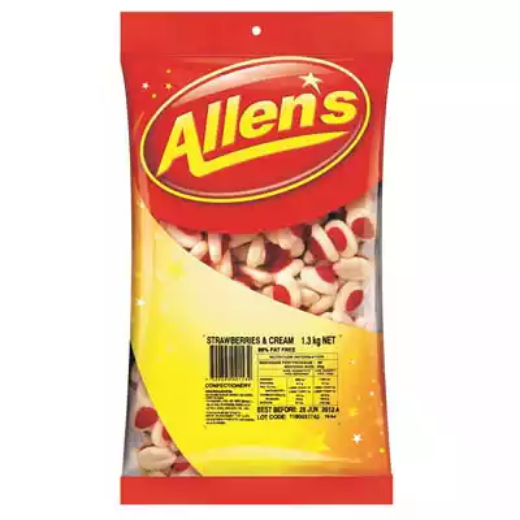 Picture of ALLENS STRAWBERRY AND CREAM 1.3KG