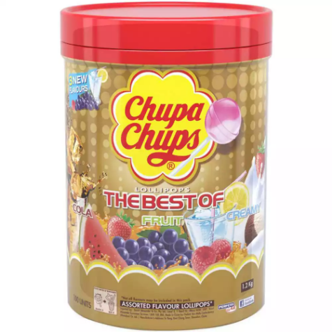 Picture of CHUPA CHUPS LOLLIPOPS BEST OF ASSORTED TUB 100