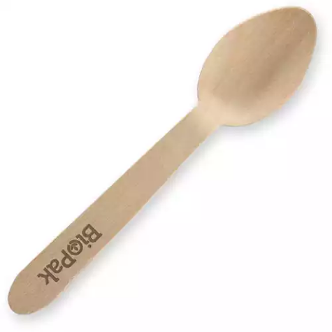 Picture of BIOPAK WOODEN TEA SPOON 100MM PACK 100