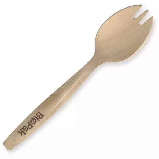 Picture of BIOPAK WOODEN SPORK 160MM PACK 100