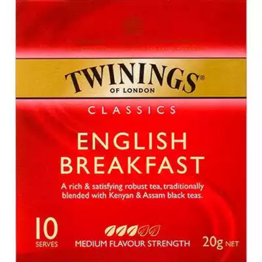 Picture of TWININGS CLASSICS ENGLISH BREAKFAST TEA BAGS PACK 10