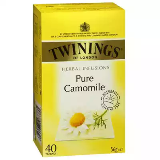 Picture of TWININGS HERBAL INFUSIONS PURE CAMOMILE TEA BAGS PACK 40