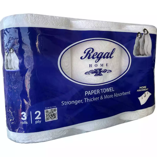 Picture of REGAL KITCHEN TOWEL 2-PLY 60 SHEET WHITE PACK 3