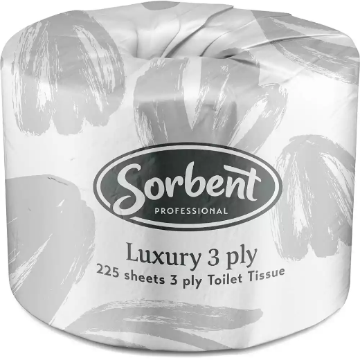 Picture of SORBENT PROFESSIONAL LUXURY TOILET TISSUE 3 PLY 225 SHEETS CARTON 48