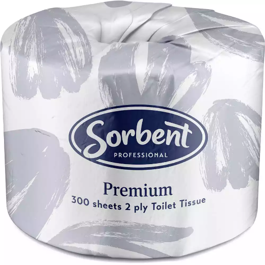 Picture of SORBENT PROFESSIONAL PREMIUM TOILET TISSUE 2 PLY 300 SHEETS CARTON 48