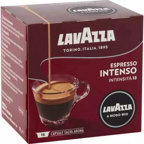 Picture of LAVAZZA A MODO MIO ESPRESSO COFFEE CAPSULES INTENSO PACK 16