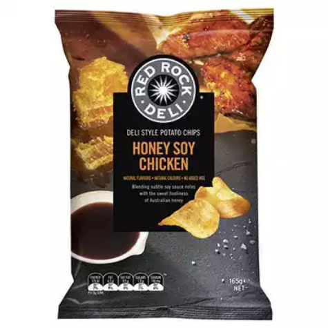 Picture of RED ROCK DELI CHIPS HONEY SOY CHICKEN 165G