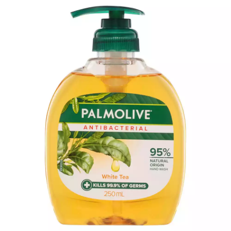 Picture of PALMOLIVE ANTIBACTERIAL LIQUID HAND WASH PUMP WHITE TEA 250ML