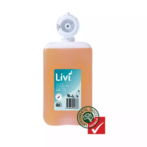 Picture of LIVI ACTIV FOOD-SAFE FOAMING HAND SOAP CARTRIDGE 1 LITRE CARTON 6