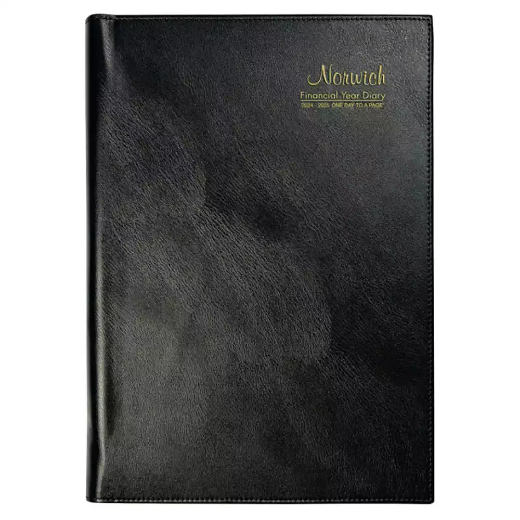 Picture of CUMBERLAND NORWICH 2024-2025 FINANCIAL YEAR DIARY DAY TO PAGE A4 BLACK