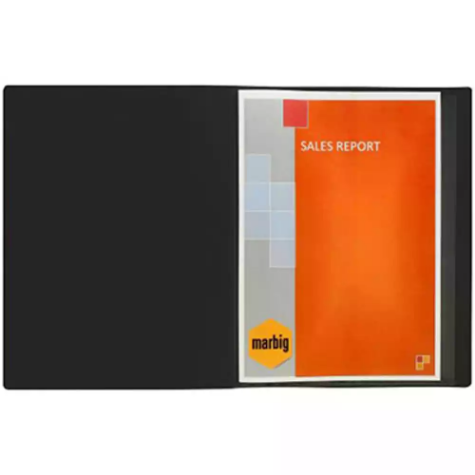 Picture of MARBIG CLEARVIEW DISPLAY BOOK NON-REFILABLE 36 POCKET A4 BLACK