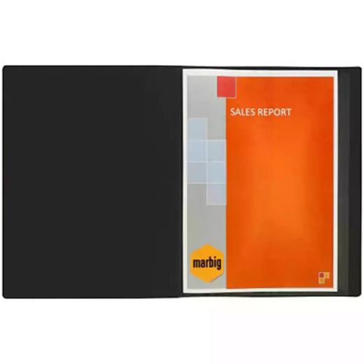 Picture of MARBIG CLEARVIEW DISPLAY BOOK NON-REFILABLE 36 POCKET A4 BLACK