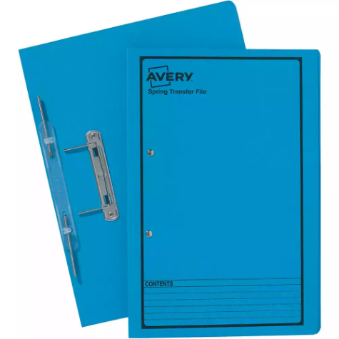 Picture of AVERY 86824 SPRING TRANSFER FILE FOOLSCAP BLUE